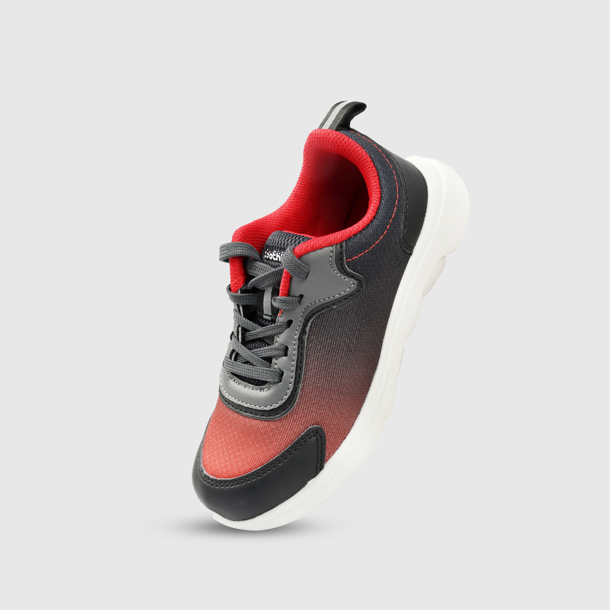 Boys Red & Black Gradient Sports Shoes