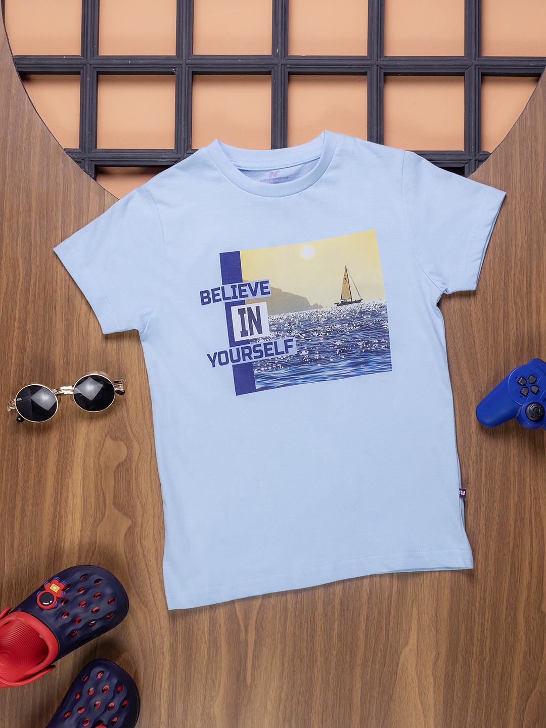 Kids Boys Printed Single Jersey T-Shirt