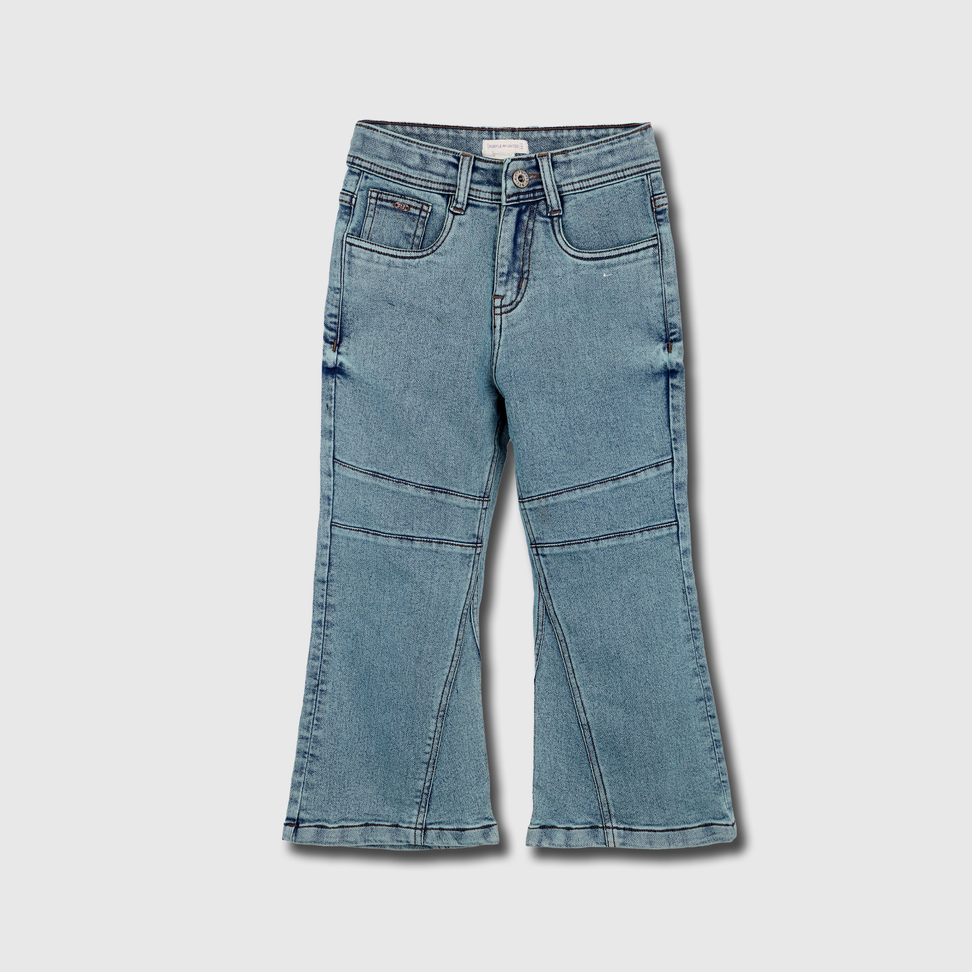 Girls Light Blue Flared Denim Jeans